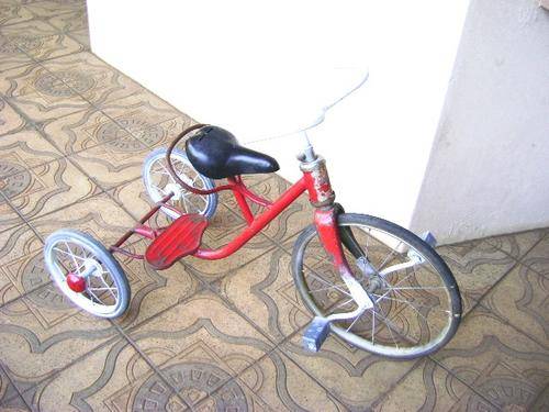 VINTAGE MODIFIED "OUBOET"  TRI-ANG PIGGYBACK  TRICYCLE