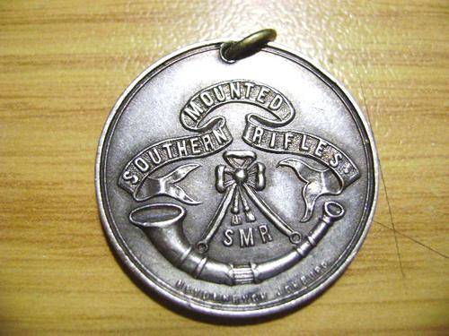 1910 SOUTHERN MOUNTED RIFLES COL. WYNDHAMS SHIELD SILVER MEDAL