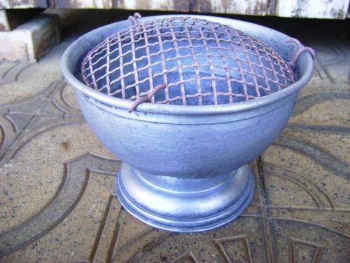 C 1900 LIBERTY & CO ENGLAND 0831 PEWTER FLOWER BOWL WITH INSERT MESH
