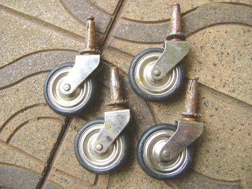 VINTAGE LOT OF 4 CASTOR WHEELS