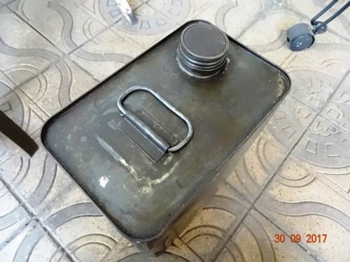 OLD FLURIT OIL TIN BY MOBIL OIL COMPANY HALF FULL