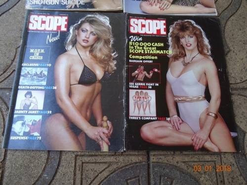 4 X VINTAGE SCOPE MAGAZINES.
