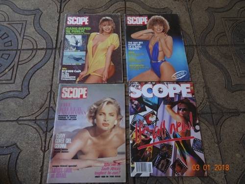 4 X VINTAGE SCOPE MAGAZINES.