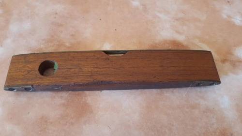 VINTAGE RABONE WOOD AND BRASS SPIRIT LEVEL INTACT