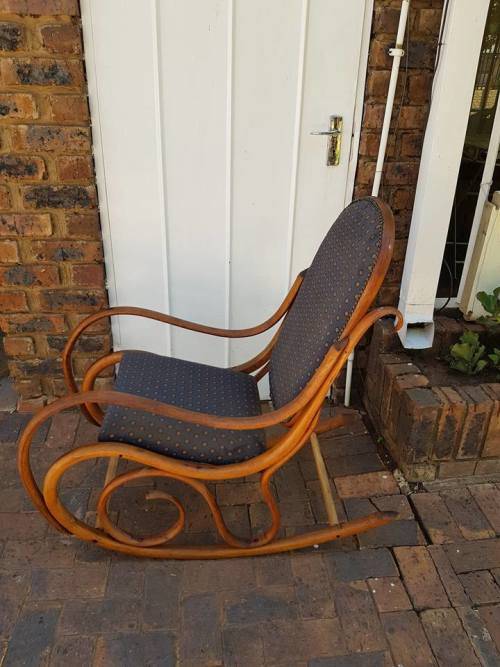 VERY OLD OAK BENTWOOD ROCKING CHAIR.