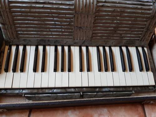 VINTAGE NEAR MINT 120 BASS HOHNER ACCORDIAN IN CASE