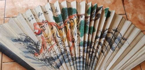 MASSIVE OLD JAPANESE FAN 890 MM FOR DISPLAY