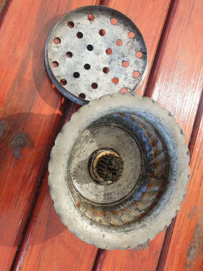 RARE ITALIAN PEWTER FOOTED FLOWER BOWL WITH LID