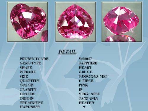 VERY PRETTY 4.3CT PINK SAPPHIRE!!