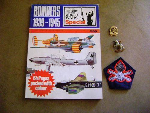 WW11 BOMBER BOOK PLUS 3 MILITARY BADGES