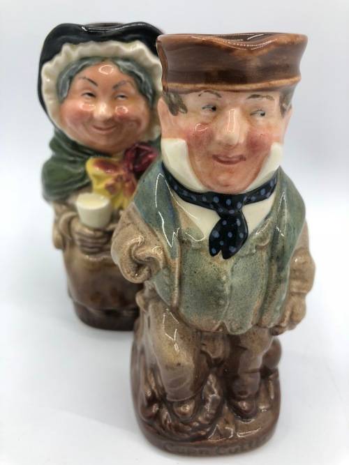 Royal Doulton Jugs Sairey Gamp & Capt Cuttle - perfect condition