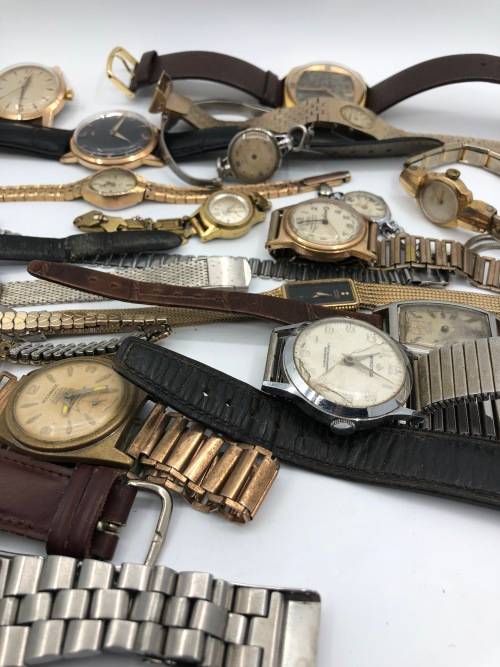 Swiss watches and watch parts - two massive lots one price