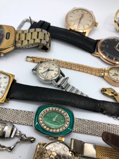 Swiss watches and watch parts - two massive lots one price