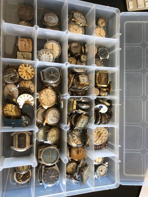 Swiss watches and watch parts - two massive lots one price