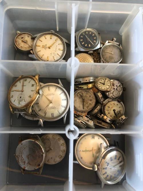 Swiss watches and watch parts - two massive lots one price