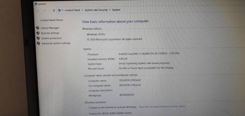 ***Sony Laptop ~ Intel Core i7 2.7Ghz | 4gb Ram | 640Gb HDD | FHD | Windows 10 x64***