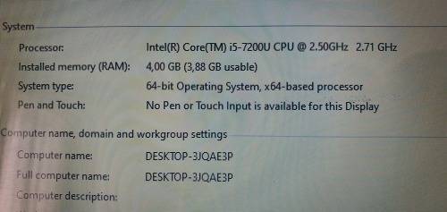 Acer A315 - Core i5 7200U 2.50Ghz, 4Gb Ram, 1000Gb HDD, Windows 10 Home Single Language x64