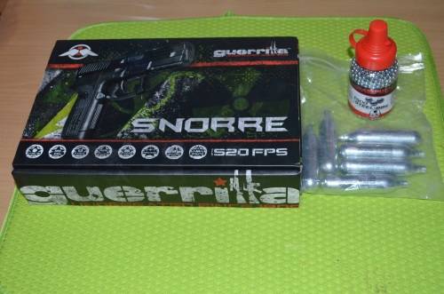 Guerrilla Snorre CO2 Gas Pistol 520FPS with 4.5mm BB metal bullets