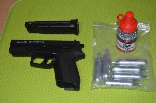 Guerrilla Snorre CO2 Gas Pistol 520FPS with 4.5mm BB metal bullets
