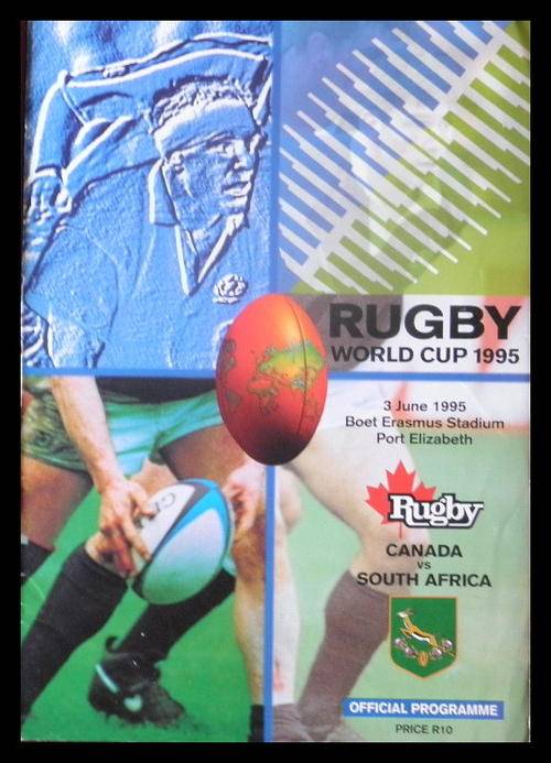 Official Programme: CANADA vs SOUTH AFRICA 3.6.1995 Boet Erasmus Stadium RUGBY WORLD CUP 1995
