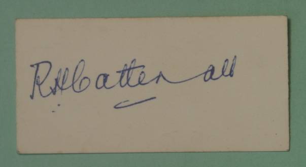 Bob Catterall, 1920/30s South African Cricketer Autograph