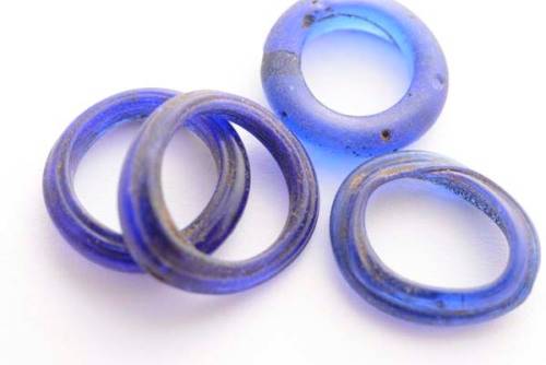 Ethiopian glass beads, 10mm, 10pcs