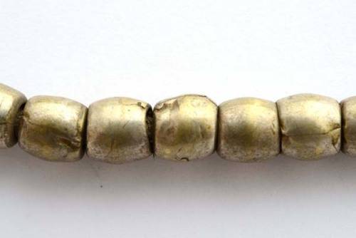 Ethiopian beads, metal, dark silver colour, 9mm, 1strand, +/-28cm