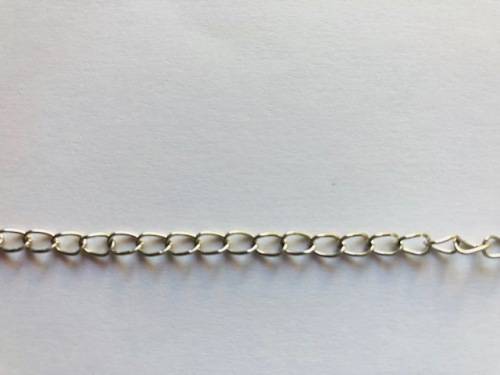 Chain, antique silver, 4x5mm, length 1m