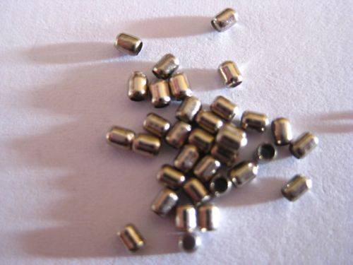Crimp tubes, antique silver, 2mm, +/-50pcs