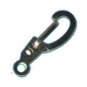 Spring hook, nickel, 5pcs