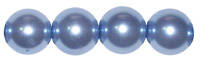 Glass pearl beads 8mm, periwinkle, +/-25 pcs