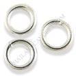 Jump rings, silver plated, 7mm, 50pc