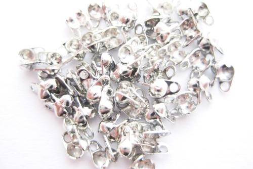 Calottes, small, antique silver 2x4mm, +/-50pcs