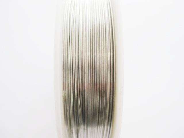 Silver coloured art wire, 0.5mm diameter, 10m