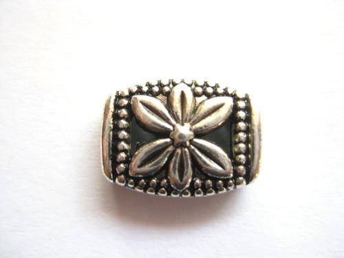 Spacer, 2-strand, antique silver, 14x10mm, 5pcs