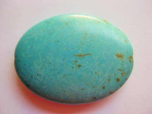 Semi-precious focal bead, blue howlite, 40x30mm, 1pc