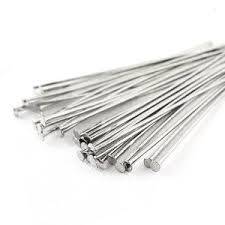 Head pins, 25 mm, silver plated 20pcs
