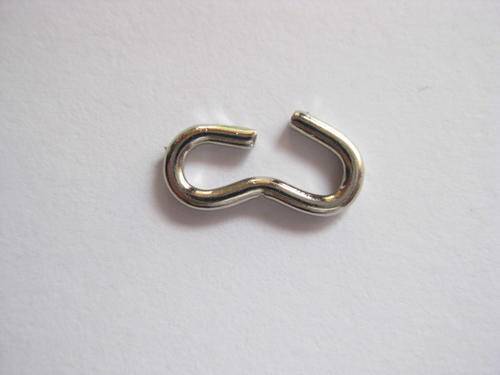 Double thread crimp, antique silver, 12mm, 10pcs