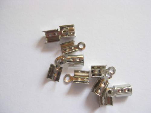 Cord ends, antique silver, 8x3mm, 10pcs