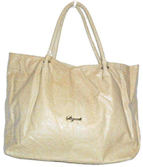 TOTE STYLED HANDBAG - " Worn Leather Look "