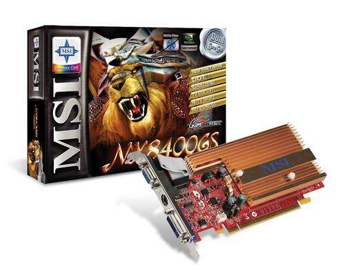 MSI NX8400GS-D512H, 512MB 16X PCI-E : GRAPHICS CARD