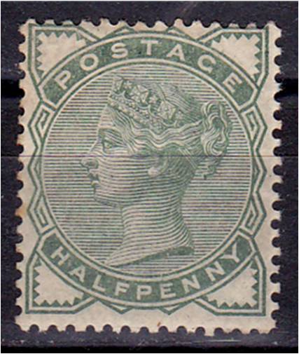 GB QV 1/2d pale green MM SG 165