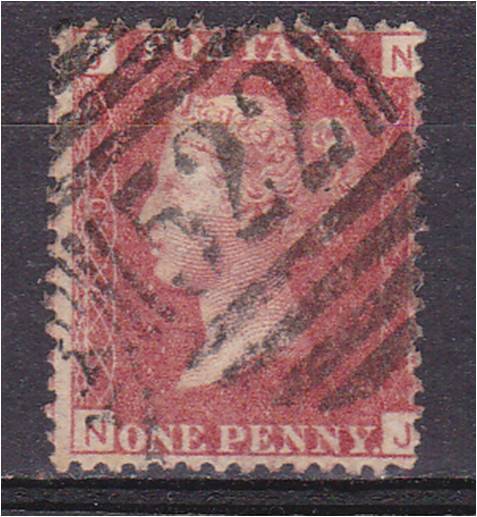 GB QV 1d red scarce plate 219 good used
