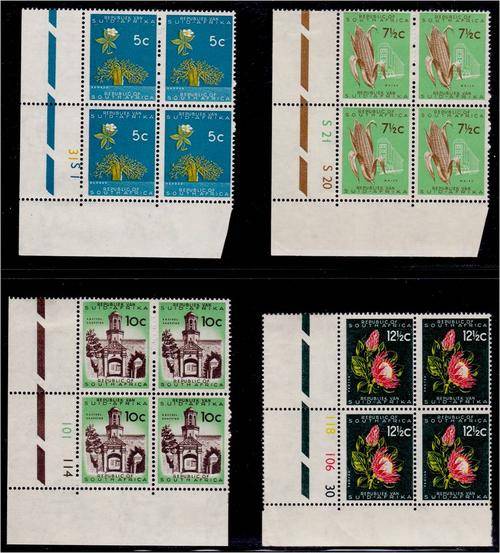 RSA 1st defn  4  CBls x 4  SACC 203-206  mounted in margin.