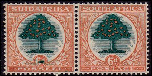 Union 6d  SACC 48  MNH  - stunning variety  "Green intrusion over value tablet"