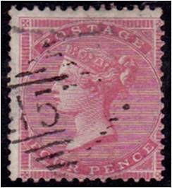 GB QV 4d Rose-carmine SG 66 fine used