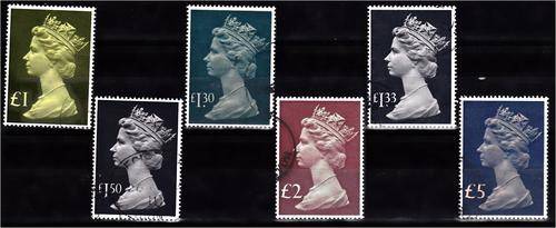 GB QV 6 hgh value defns SG 1026-1028 very fine used