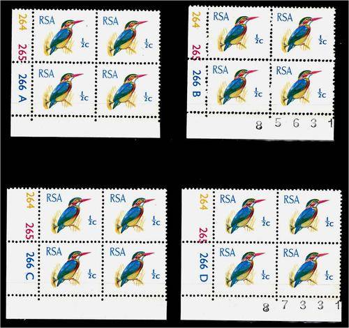 RSA  1/2c  SACC  287e  Set of CBls x 4 MNH  (Rev Wmk)