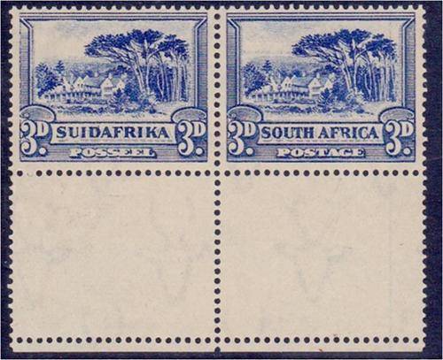 Union 3d SACC  46 pair MNH  Marg pair  variety  "Broken R"