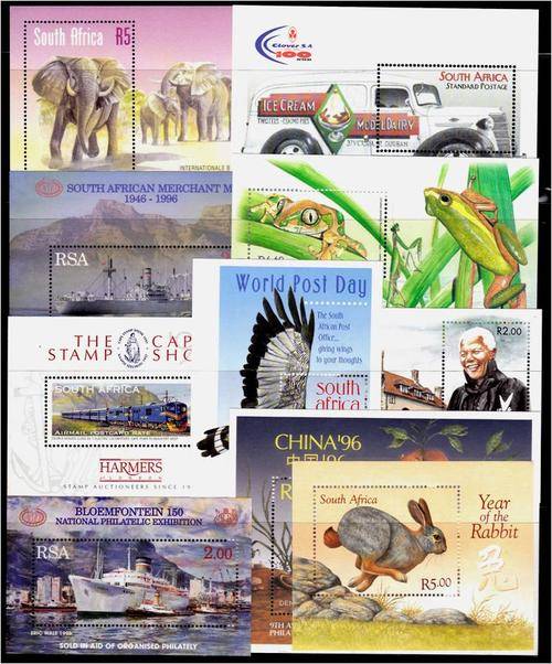 RSA  10 lovely miniature sheets  MNH